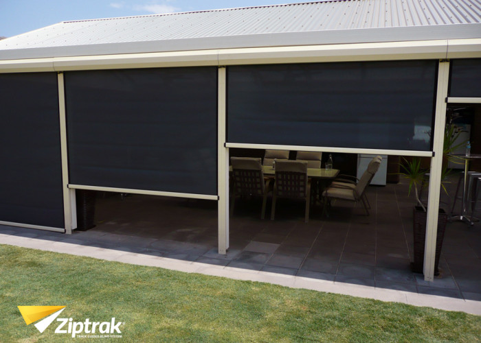 Ziptrak blinds for backyard